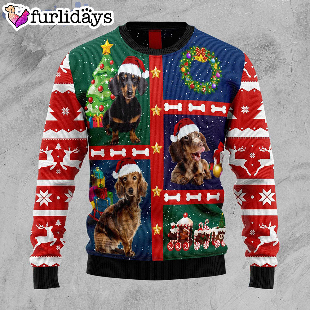 Cute Dachshund Dog Lover Cute Gift Ugly Christmas Sweater Gifts For Dog Lovers 1
