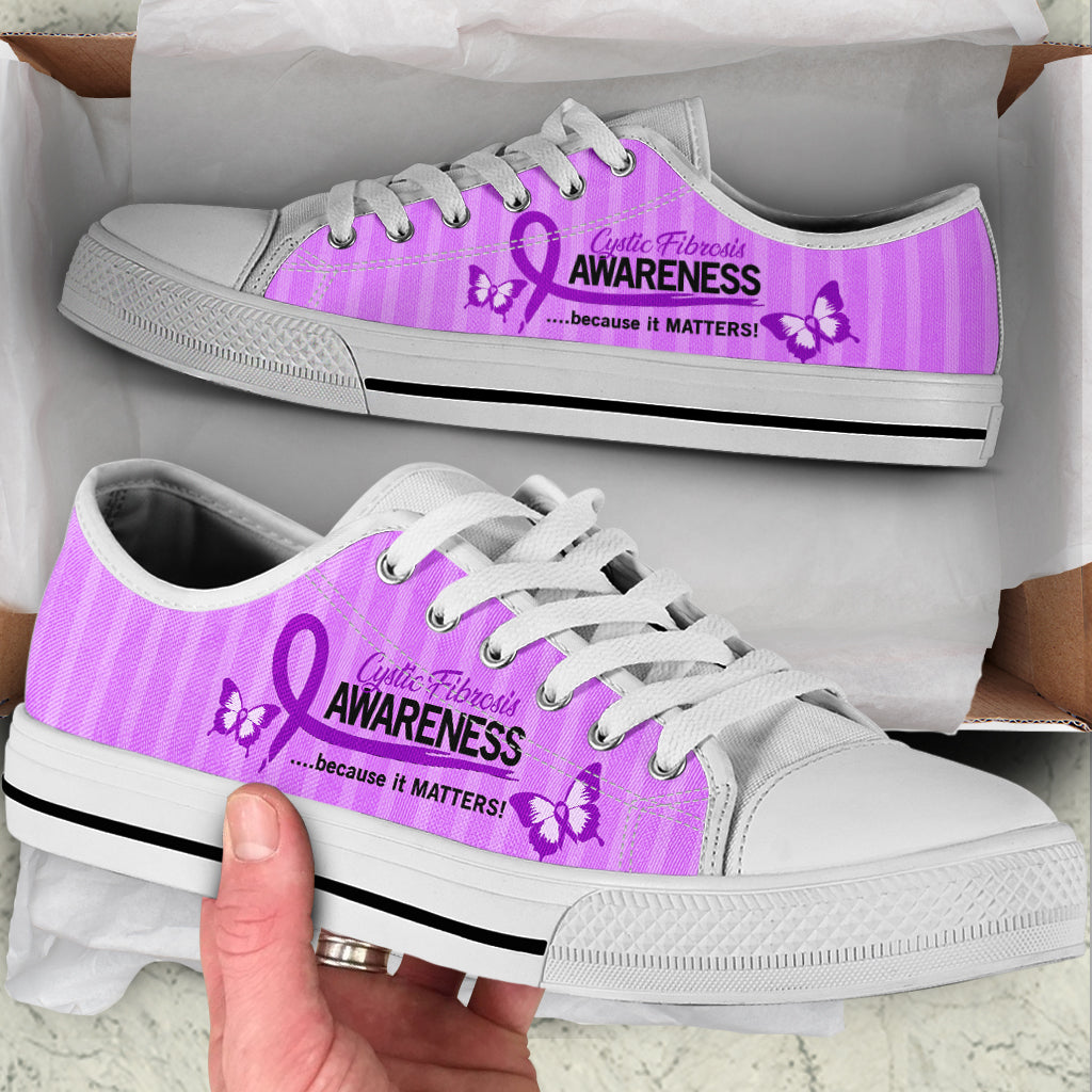 Cystic Fibrosis Shoes Because It Matters Low Top Shoes Best Gift For Men And Women Cancer Awareness Shoes 1 Cystic Fibrosis Shoes Because It Matters Low Top Shoes Best Gift For Men And Women Cancer Awareness Shoes 1