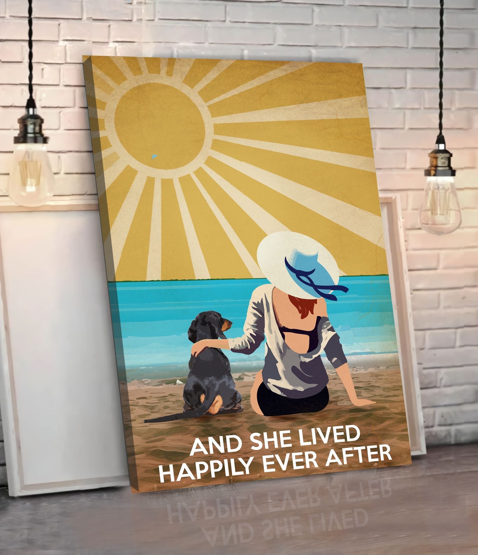 Dachshund And She Lived Happily Ever After Matte Canvas Dog Canvas Wall Art Gift For Dog Lovers 4 Dachshund And She Lived Happily Ever After Matte Canvas Dog Canvas Wall Art Gift For Dog Lovers 4