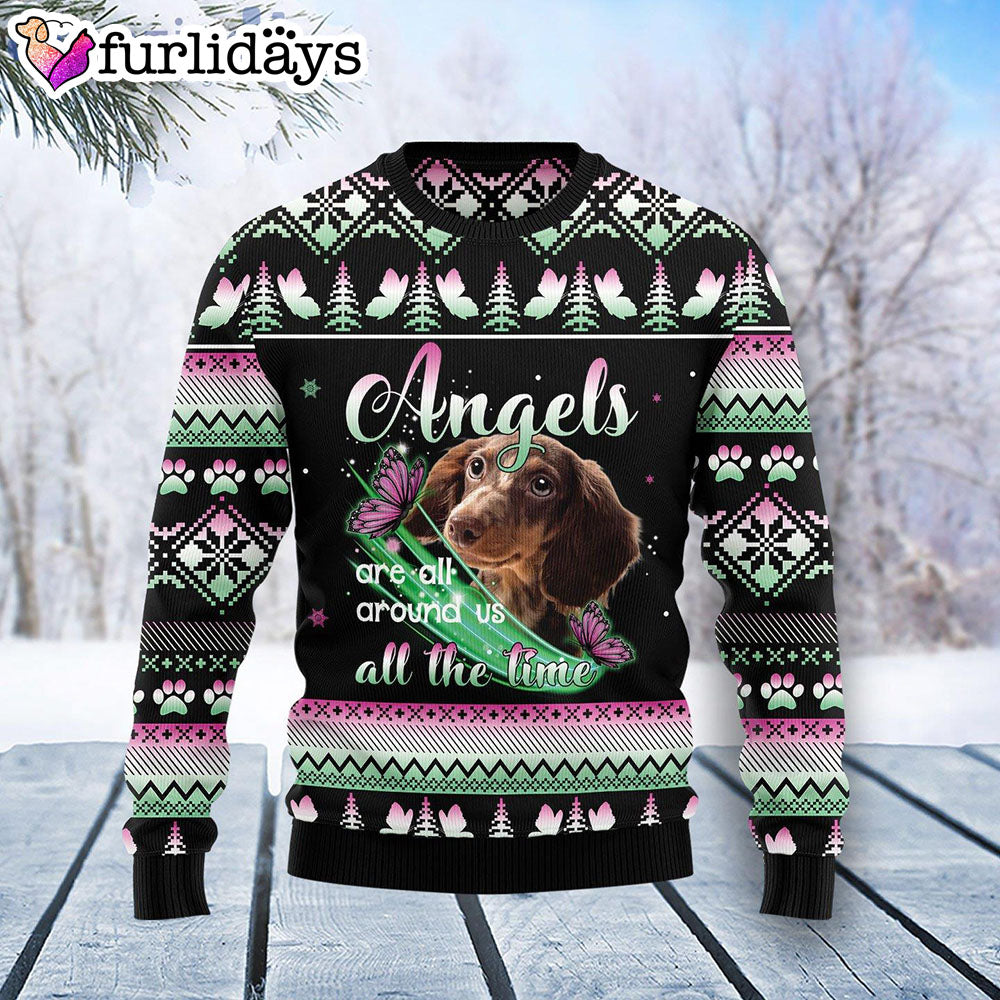 Dachshund Angel Dog Lover Ugly Christmas Sweater Xmas Gifts For Him or Her 1