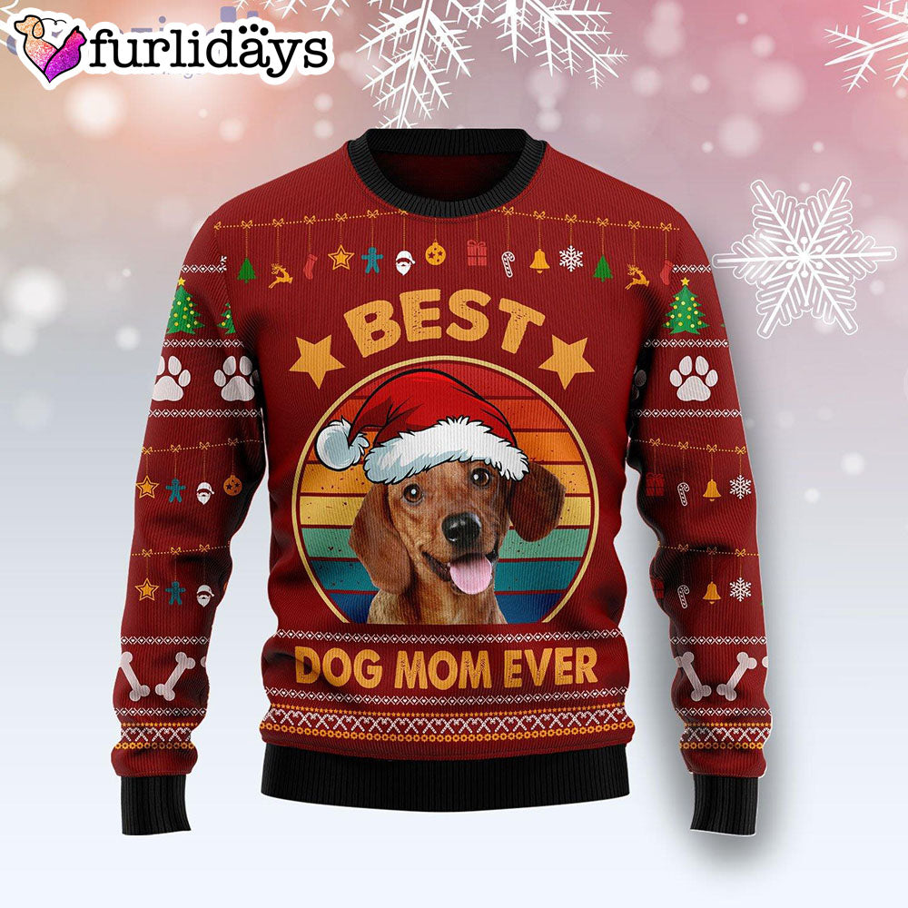 Dachshund Best Dog Mom Ever Dog Lover Ugly Christmas Sweater Dog Memorial Gift 1 Dachshund Best Dog Mom Ever Dog Lover Ugly Christmas Sweater Dog Memorial Gift 1