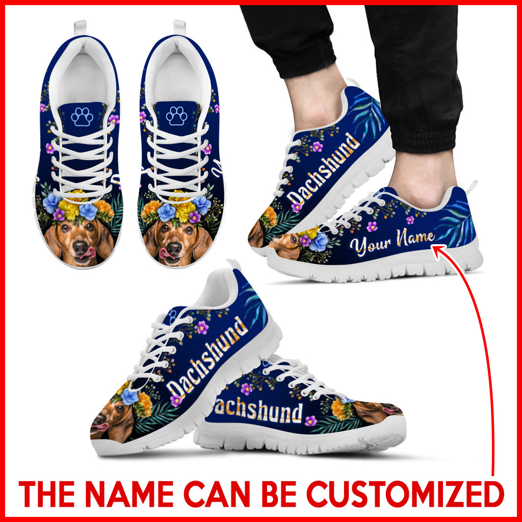 Dachshund Dog Lover Shoes Flower Power Sneaker Walking Shoes Personalized Custom Best Gift For Dog Lover 2 Dachshund Dog Lover Shoes Flower Power Sneaker Walking Shoes Personalized Custom Best Gift For Dog Lover 2