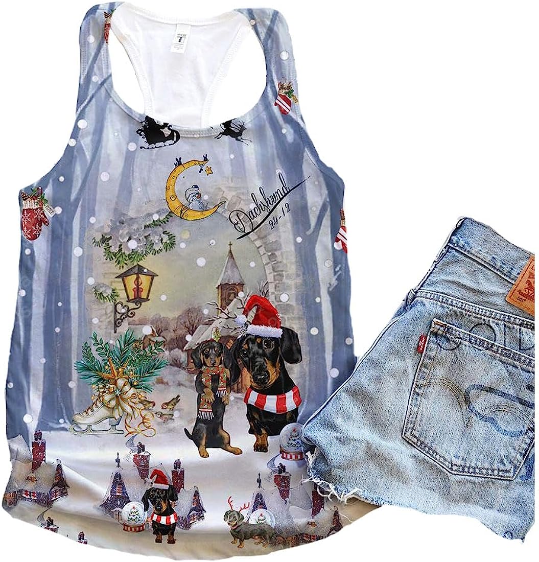 Dachshund Dog Mysterious Christmas Tank Top Summer Casual Tank Tops For Women Gift For Young Adults 1 gajwya Dachshund Dog Mysterious Christmas Tank Top Summer Casual Tank Tops For Women Gift For Young Adults 1 gajwya