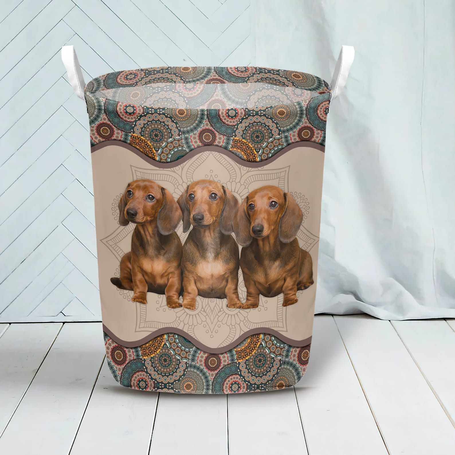 Dachshund In Mandala Pattern Laundry Basket Dog Laundry Basket Christmas Gift For Her Home Decor 3 Dachshund In Mandala Pattern Laundry Basket Dog Laundry Basket Christmas Gift For Her Home Decor 3
