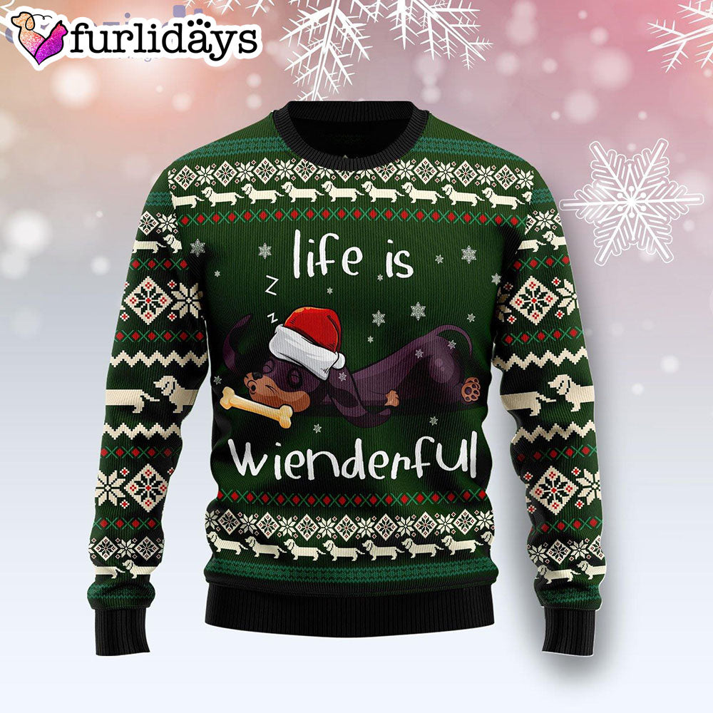 Dachshund Life Is Wienderful Dog Lover Ugly Christmas Sweater Gifts For Dog Lovers 1 Dachshund Life Is Wienderful Dog Lover Ugly Christmas Sweater Gifts For Dog Lovers 1