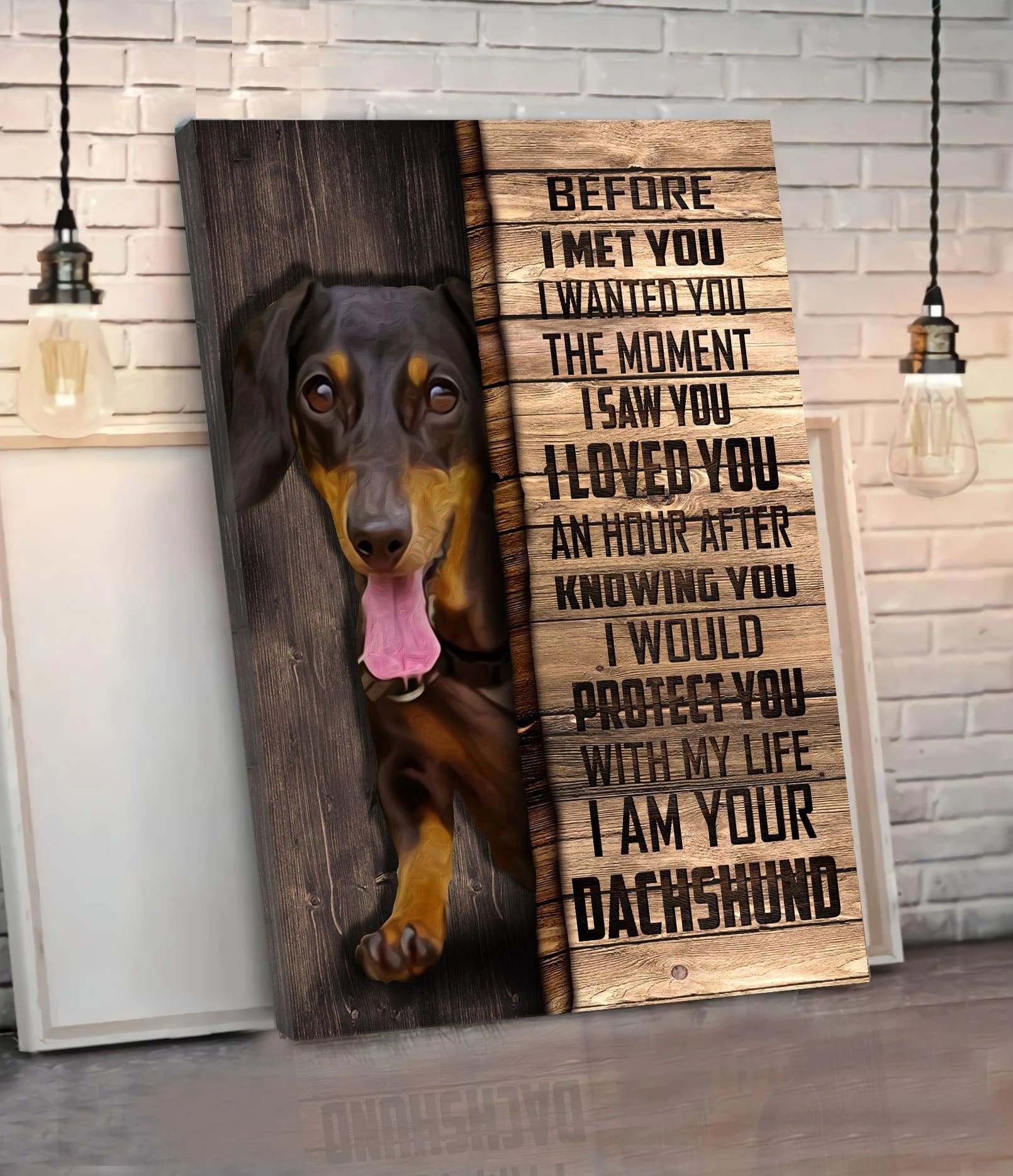 Dachshund Matte Canvas Dog Wall Art Poster To Print Housewarming Gifts 1