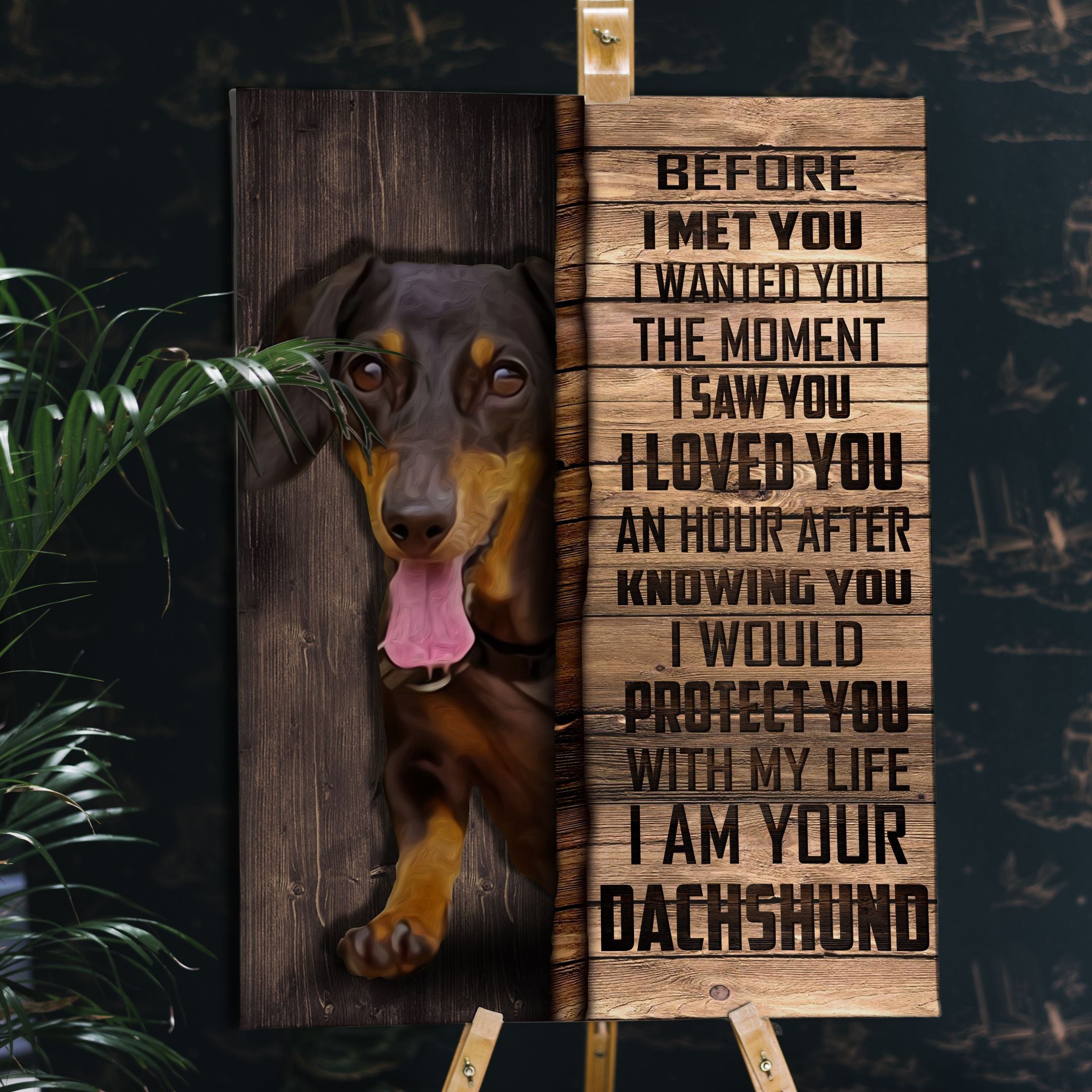Dachshund Matte Canvas Dog Wall Art Poster To Print Housewarming Gifts 2
