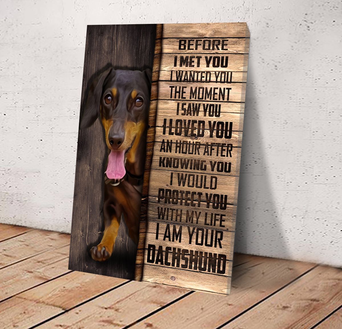 Dachshund Matte Canvas Dog Wall Art Poster To Print Housewarming Gifts 3