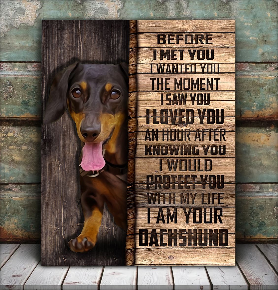 Dachshund Matte Canvas Dog Wall Art Poster To Print Housewarming Gifts 5