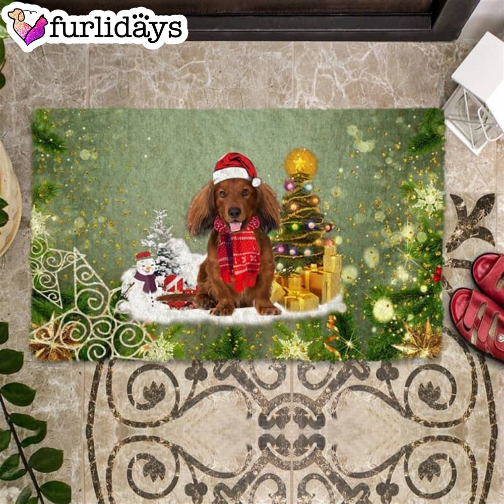 Dachshund Merry Christmas Doormat Christmas Decor Christmas Gift For Friends 1