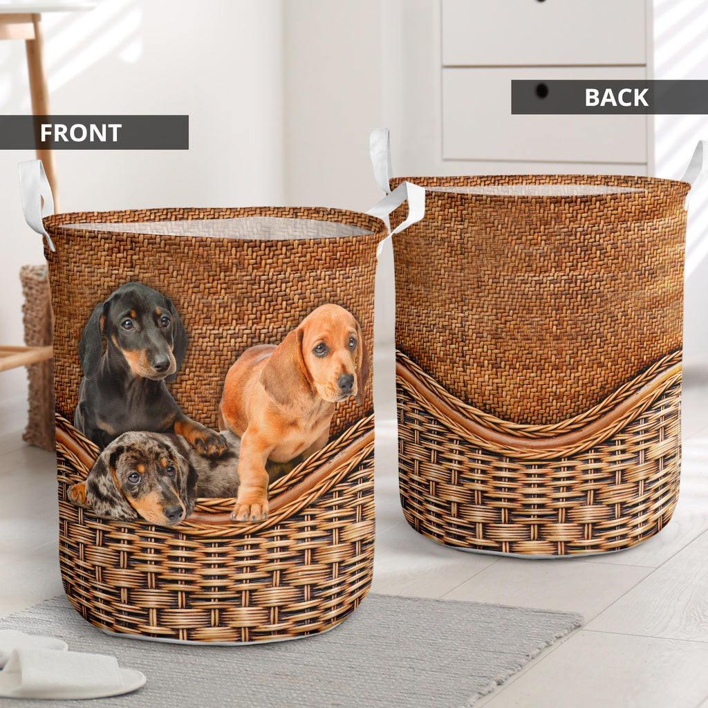 Dachshund Rattan Texture Laundry Basket Dog Laundry Basket Christmas Gift For Her Home Decor 1 Dachshund Rattan Texture Laundry Basket Dog Laundry Basket Christmas Gift For Her Home Decor 1