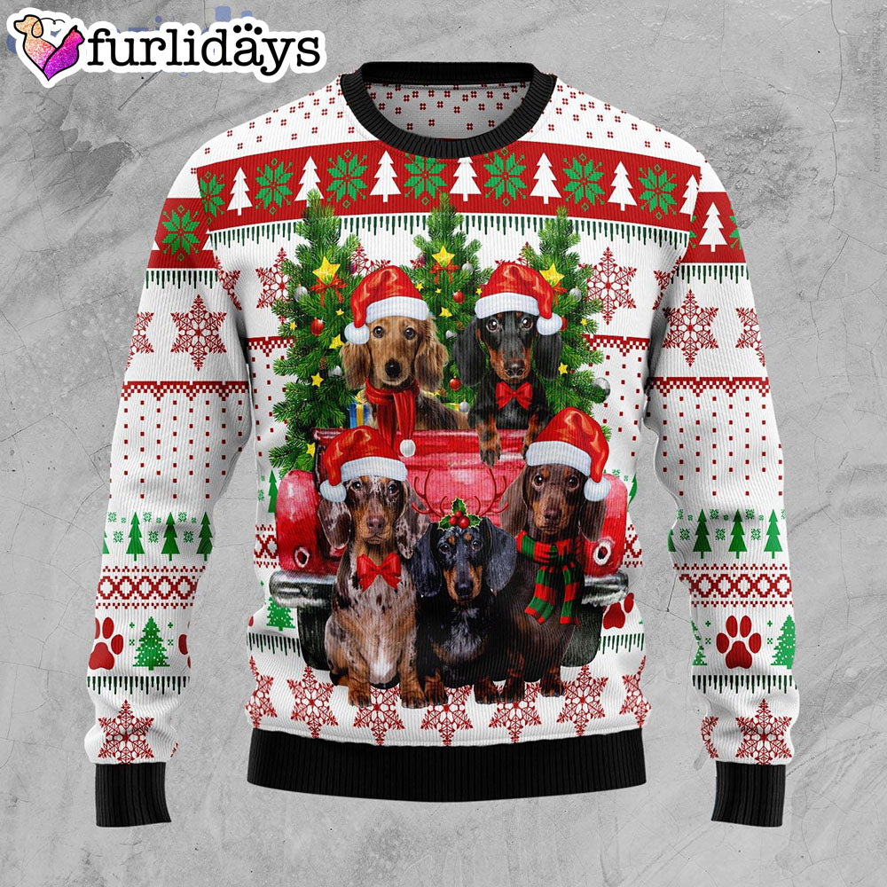 Dachshund Red Truck Dog Lover Ugly Christmas Sweater Xmas Gifts For Him or Her 1 Dachshund Red Truck Dog Lover Ugly Christmas Sweater Xmas Gifts For Him or Her 1