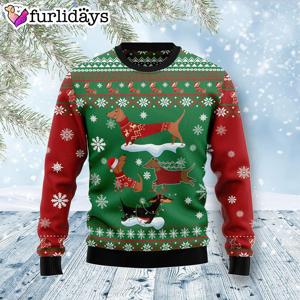 Dachshund Snow Day Dog Lover Ugly Christmas Sweater Christmas Outfits Gift 1 Dachshund Snow Day Dog Lover Ugly Christmas Sweater Christmas Outfits Gift 1