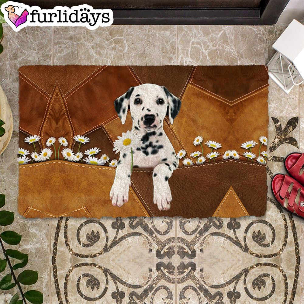 Dalmatian Holding Daisy Doormat Outdoor Decor Christmas Gift For Pet Lovers 1 Dalmatian Holding Daisy Doormat Outdoor Decor Christmas Gift For Pet Lovers 1