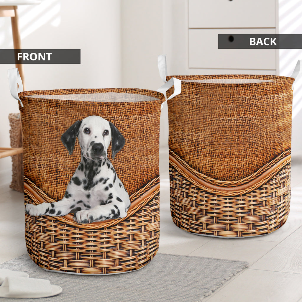 Dalmatian Rattan Texture Laundry Basket Dog Laundry Basket Christmas Gift For Her Home Decor 1 Dalmatian Rattan Texture Laundry Basket Dog Laundry Basket Christmas Gift For Her Home Decor 1