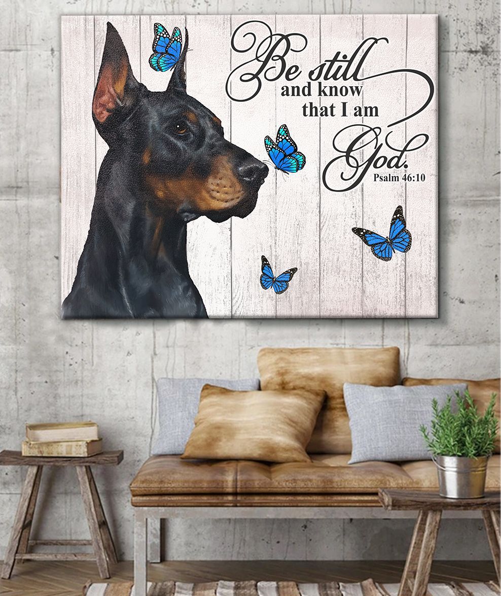 Doberman Matte Canvas Dog Wall Art Prints Canvas Wall Art Decor 2