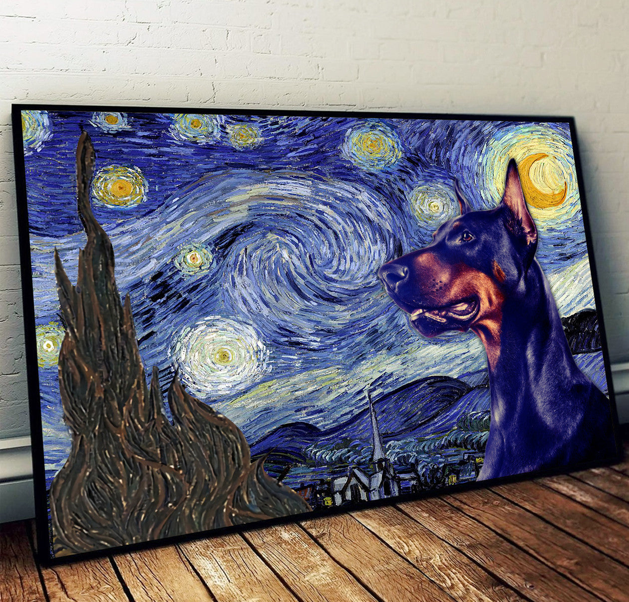 Doberman Poster Matte Canvas Dog Wall Art Prints Painting On Canvas 1 Doberman Poster Matte Canvas Dog Wall Art Prints Painting On Canvas 1