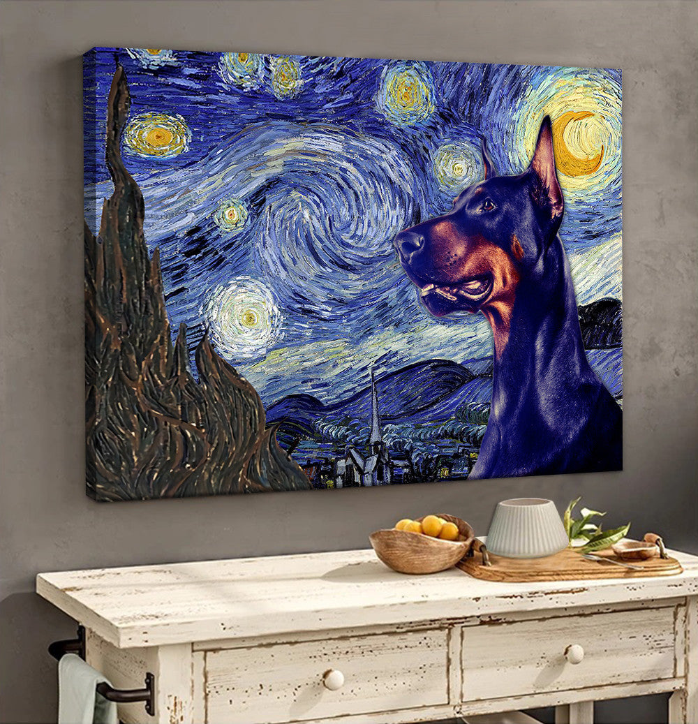 Doberman Poster Matte Canvas Dog Wall Art Prints Painting On Canvas 2 Doberman Poster Matte Canvas Dog Wall Art Prints Painting On Canvas 2