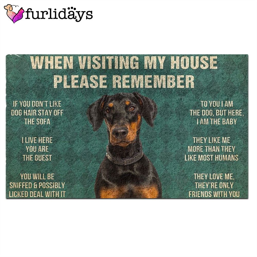Doberman s Rules Doormat Housewarming Gift Christmas Gift For Pet Lovers 2 Doberman s Rules Doormat Housewarming Gift Christmas Gift For Pet Lovers 2