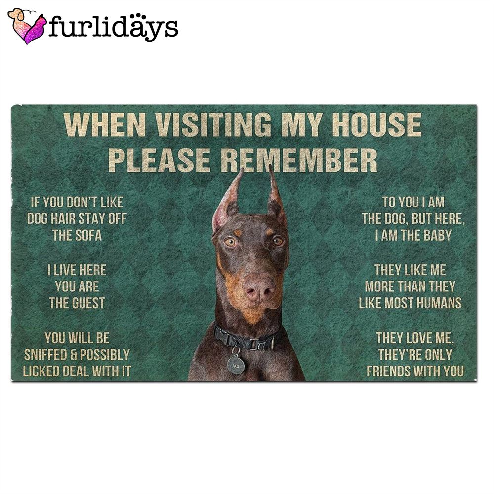 Doberman s Rules Doormat Outdoor Decor Christmas Gift For Pet Lovers 2 Doberman s Rules Doormat Outdoor Decor Christmas Gift For Pet Lovers 2
