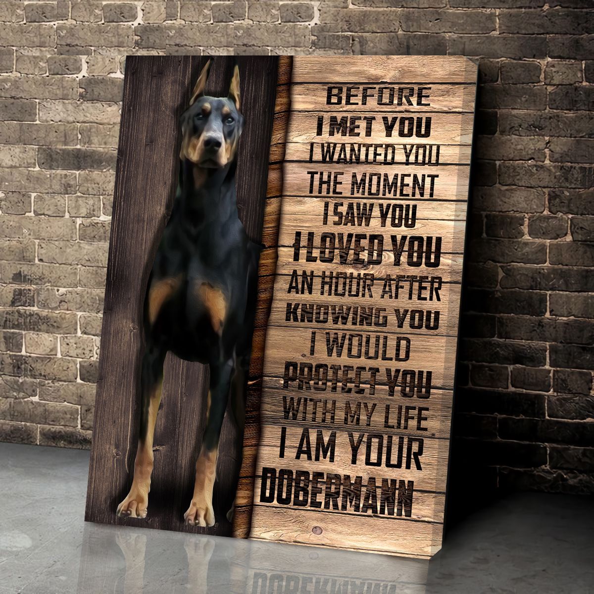 Dobermann Matte Canvas Dog Wall Art Poster To Print Housewarming Gifts 4 Dobermann Matte Canvas Dog Wall Art Poster To Print Housewarming Gifts 4