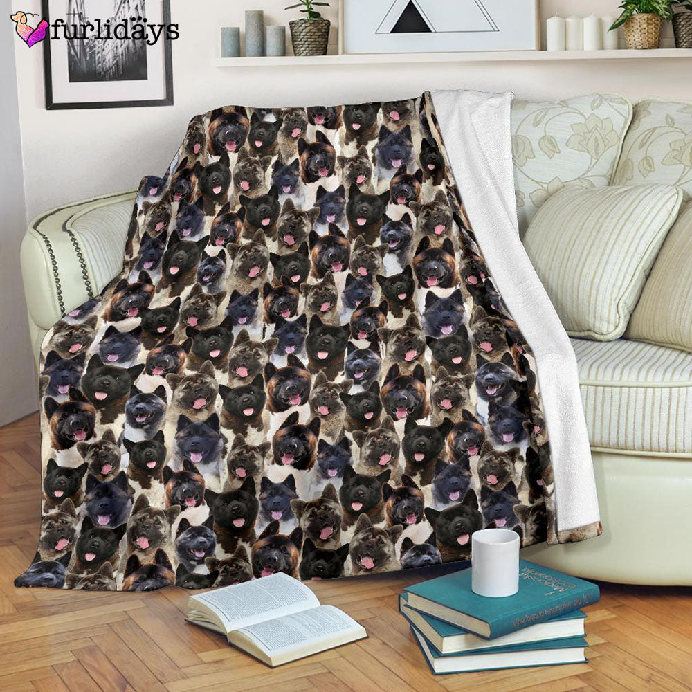 Dog Blanket Dog Face Blanket Dog Throw Blanket Akita Full Face Blanket Furlidays 7