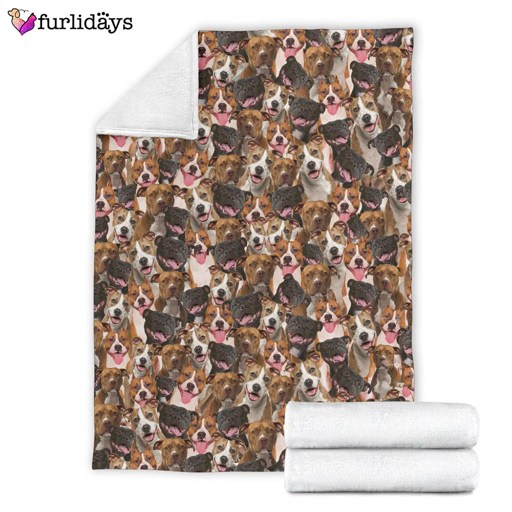 Dog Blanket Dog Face Blanket Dog Throw Blanket American Staffordshire Terrier Full Face Blanket Furlidays 4