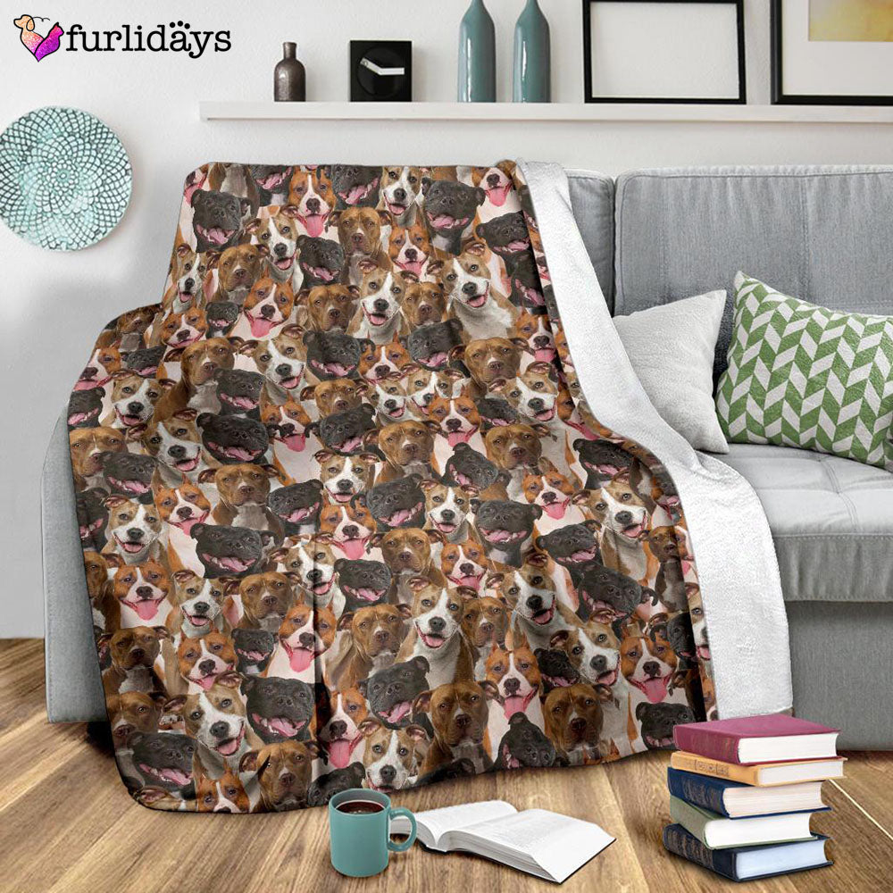 Dog Blanket Dog Face Blanket Dog Throw Blanket American Staffordshire Terrier Full Face Blanket Furlidays 9