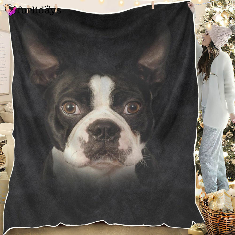 Dog Blanket Dog Face Blanket Dog Throw Blanket Boston Terrier Face Hair Blanket Furlidays 2