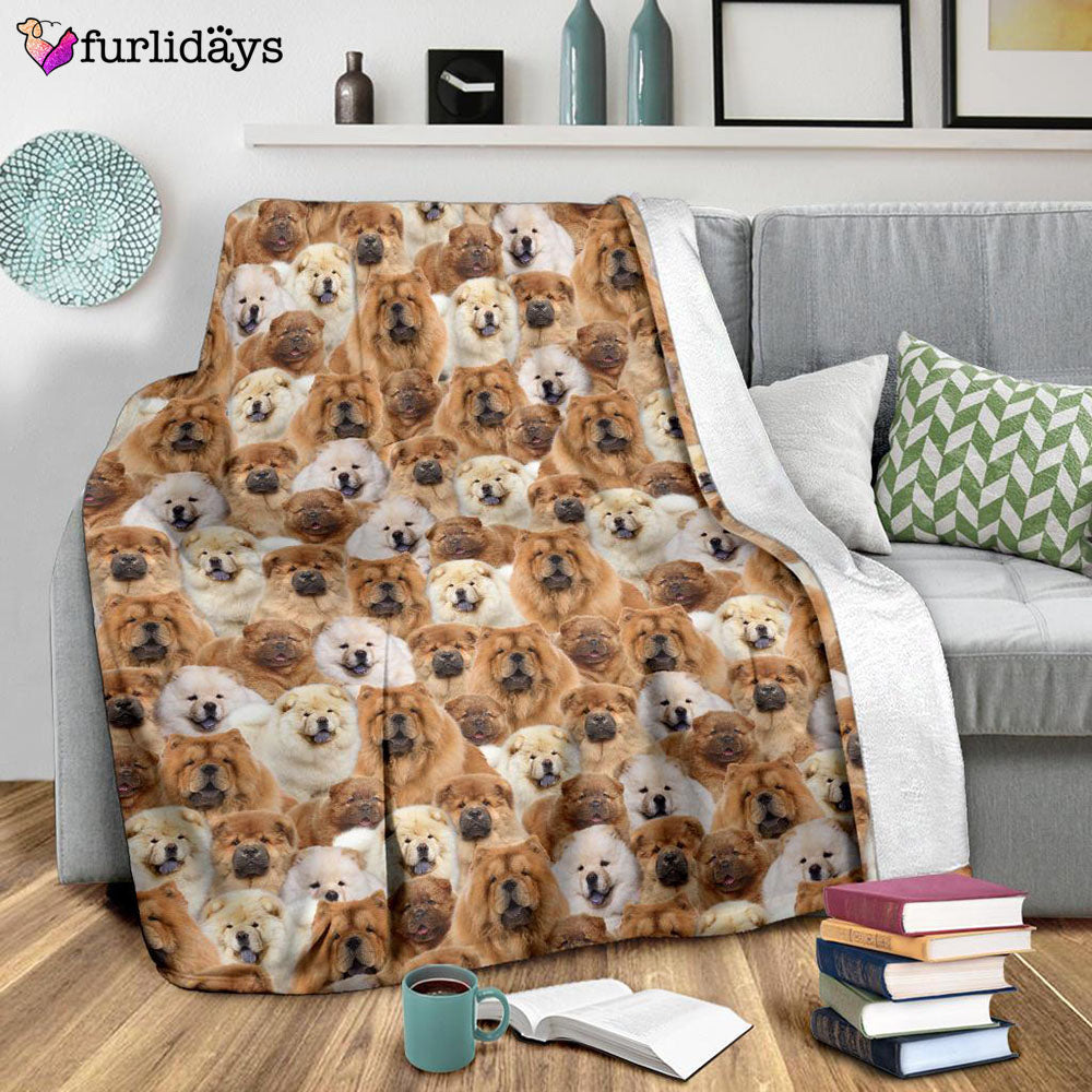 Dog Blanket Dog Face Blanket Dog Throw Blanket Chow Chow Full Face Blanket Furlidays 9