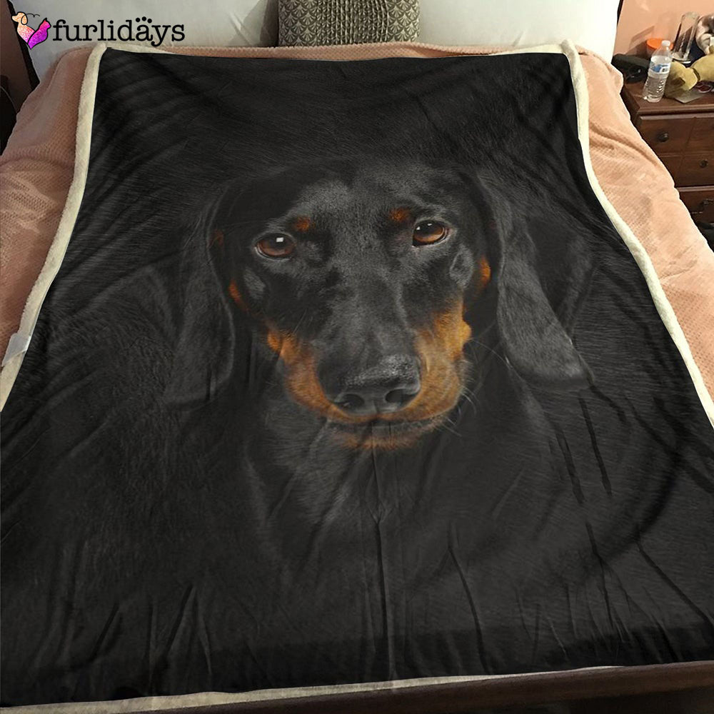 Dog Blanket Dog Face Blanket Dog Throw Blanket Dachshund Face Hair Blanket Furlidays 1