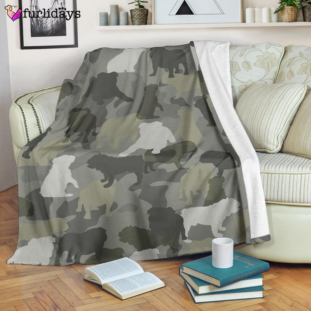 Dog Blanket Dog Face Blanket Dog Throw Blanket English Bulldog Camo Blanket Furlidays 7
