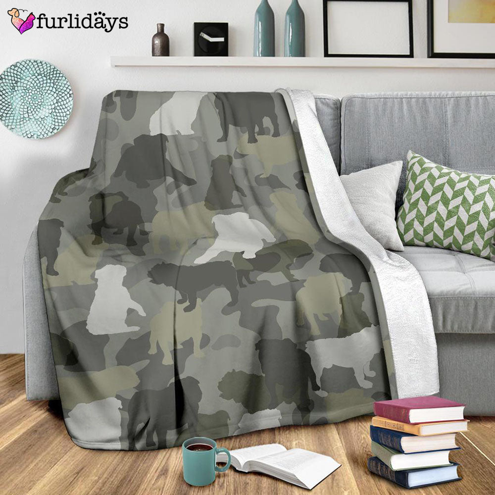 Dog Blanket Dog Face Blanket Dog Throw Blanket English Bulldog Camo Blanket Furlidays 9