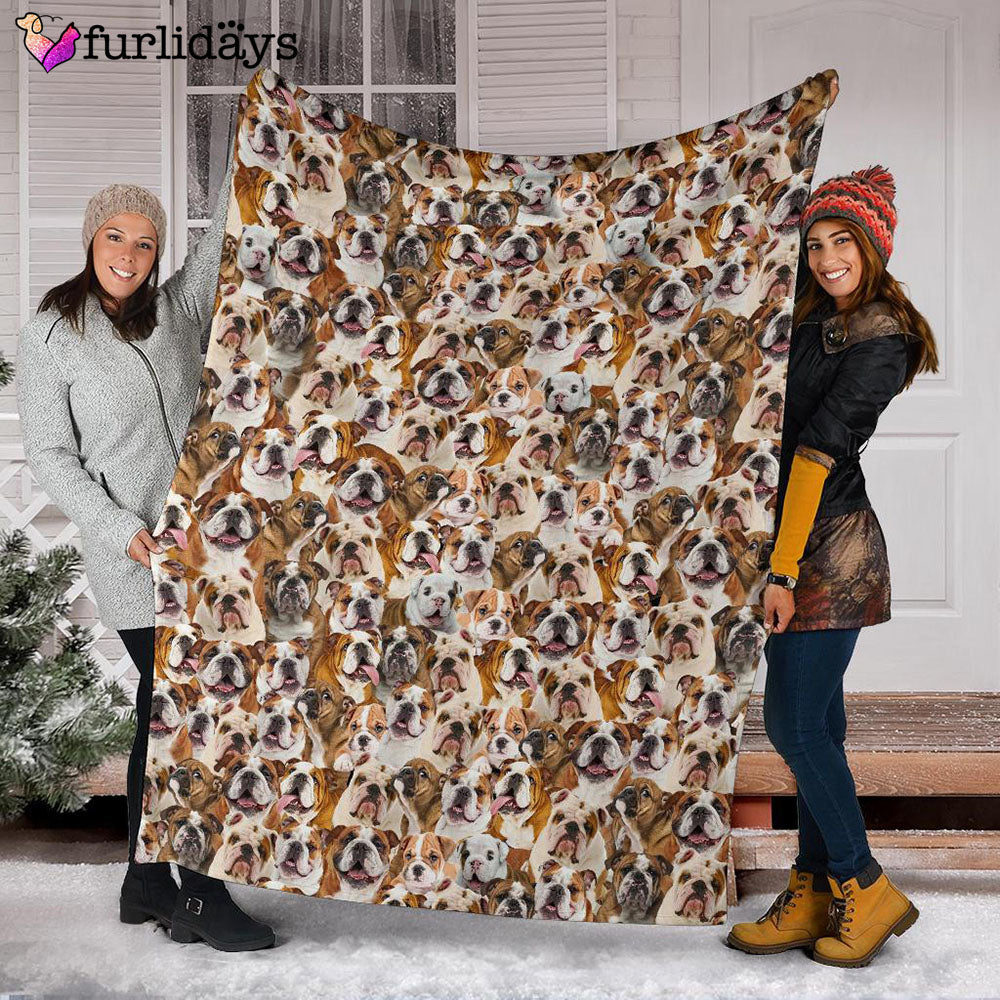 Dog Blanket Dog Face Blanket Dog Throw Blanket English Bulldog Full Face Blanket Furlidays 3