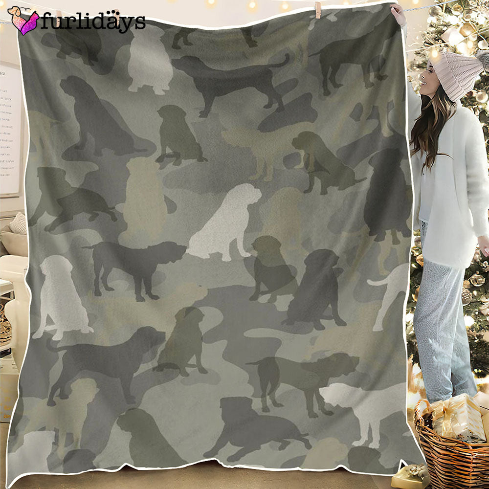 Dog Blanket Dog Face Blanket Dog Throw Blanket English Mastiff Camo Blanket Furlidays 1