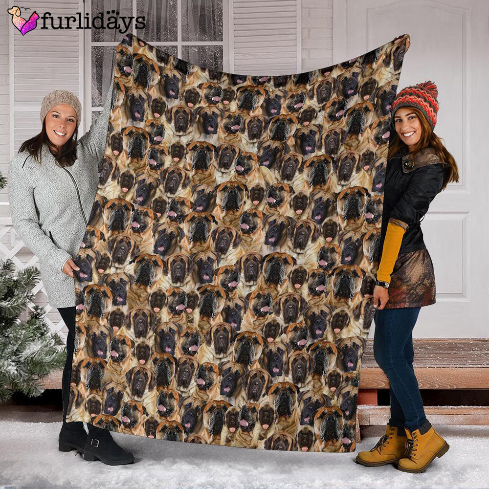 Dog Blanket Dog Face Blanket Dog Throw Blanket English Mastiff Full Face Blanket Furlidays 3