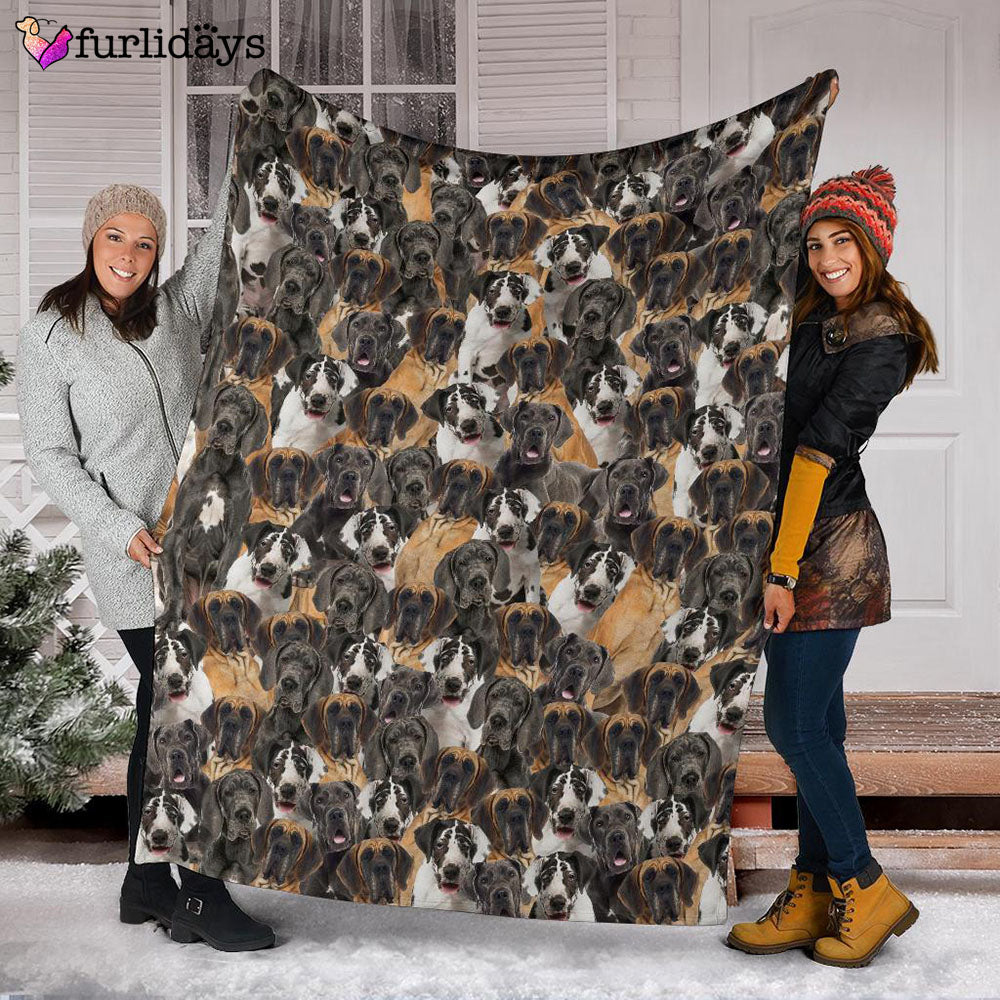 Dog Blanket Dog Face Blanket Dog Throw Blanket Great Dane Full Face Blanket Furlidays 3