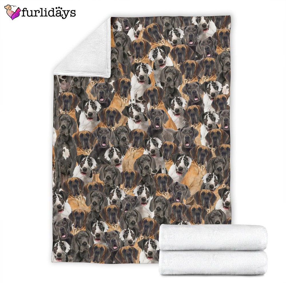 Dog Blanket Dog Face Blanket Dog Throw Blanket Great Dane Full Face Blanket Furlidays 4