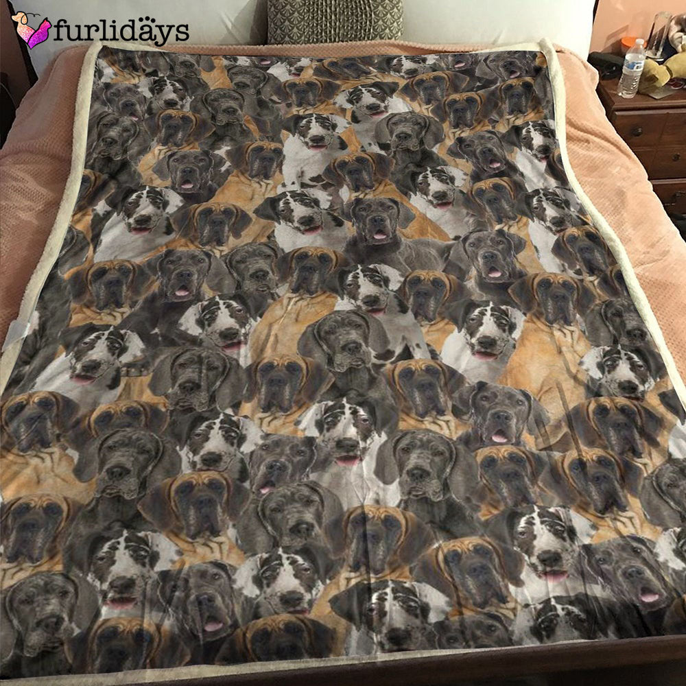Dog Blanket Dog Face Blanket Dog Throw Blanket Great Dane Full Face Blanket Furlidays 6