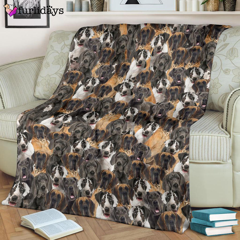 Dog Blanket Dog Face Blanket Dog Throw Blanket Great Dane Full Face Blanket Furlidays 8