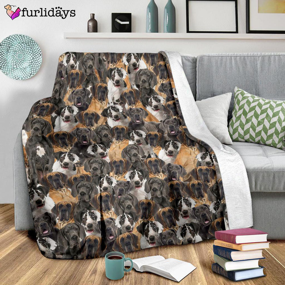 Dog Blanket Dog Face Blanket Dog Throw Blanket Great Dane Full Face Blanket Furlidays 9