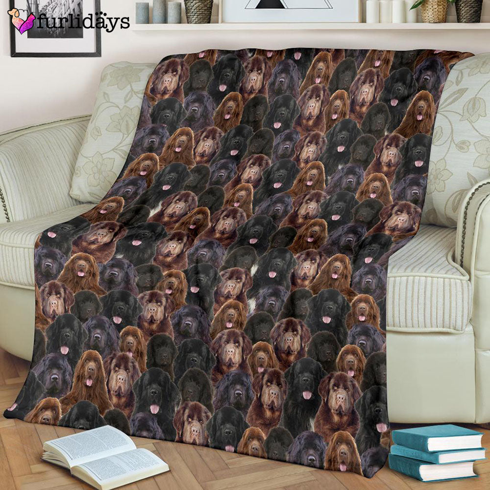 Dog Blanket Dog Face Blanket Dog Throw Blanket Newfoundland Full Face Blanket Furlidays 8