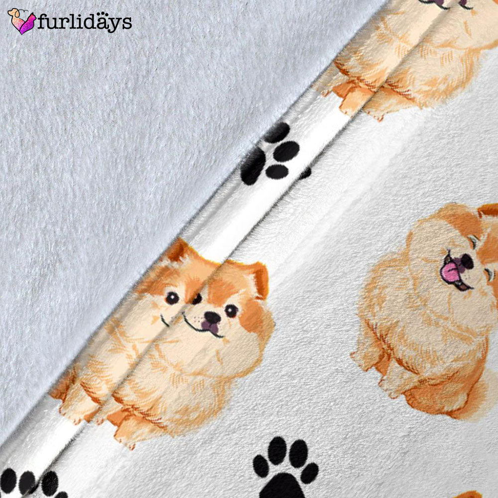 Dog Blanket Dog Face Blanket Dog Throw Blanket Pomeranian Paw Blanket Furlidays 5