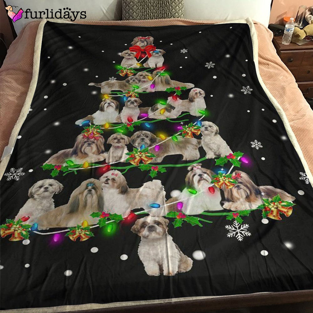 Dog Blanket Dog Face Blanket Dog Throw Blanket Shih Tzu Christmas Tree Blanket Furlidays 1 Dog Blanket Dog Face Blanket Dog Throw Blanket Shih Tzu Christmas Tree Blanket Furlidays 1