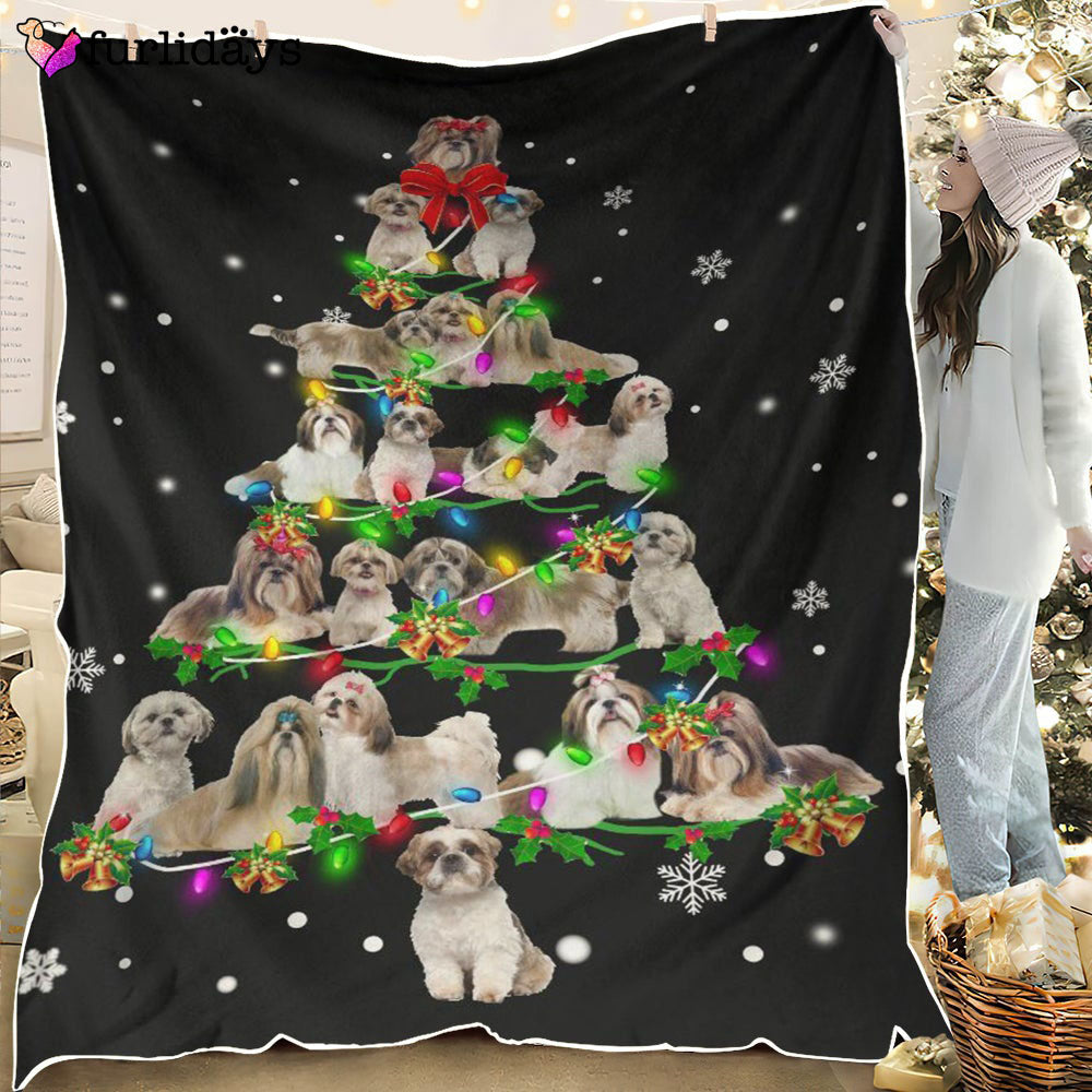 Dog Blanket Dog Face Blanket Dog Throw Blanket Shih Tzu Christmas Tree Blanket Furlidays 2 Dog Blanket Dog Face Blanket Dog Throw Blanket Shih Tzu Christmas Tree Blanket Furlidays 2