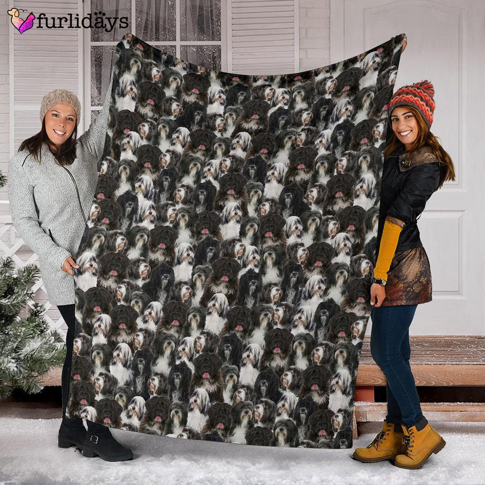 Dog Blanket Dog Face Blanket Dog Throw Blanket Tibetan Terrier Full Face Blanket Furlidays 3
