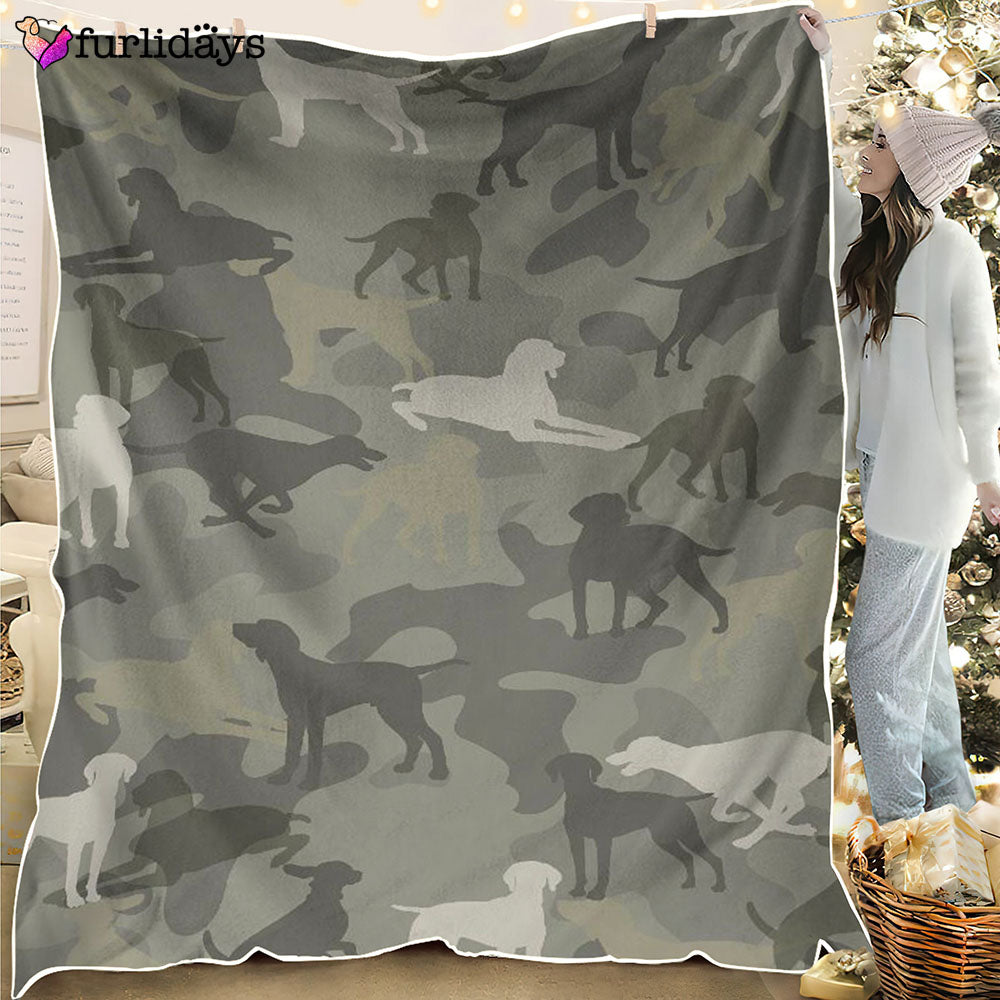 Dog Blanket Dog Face Blanket Dog Throw Blanket Vizsla Camo Blanket Furlidays 1