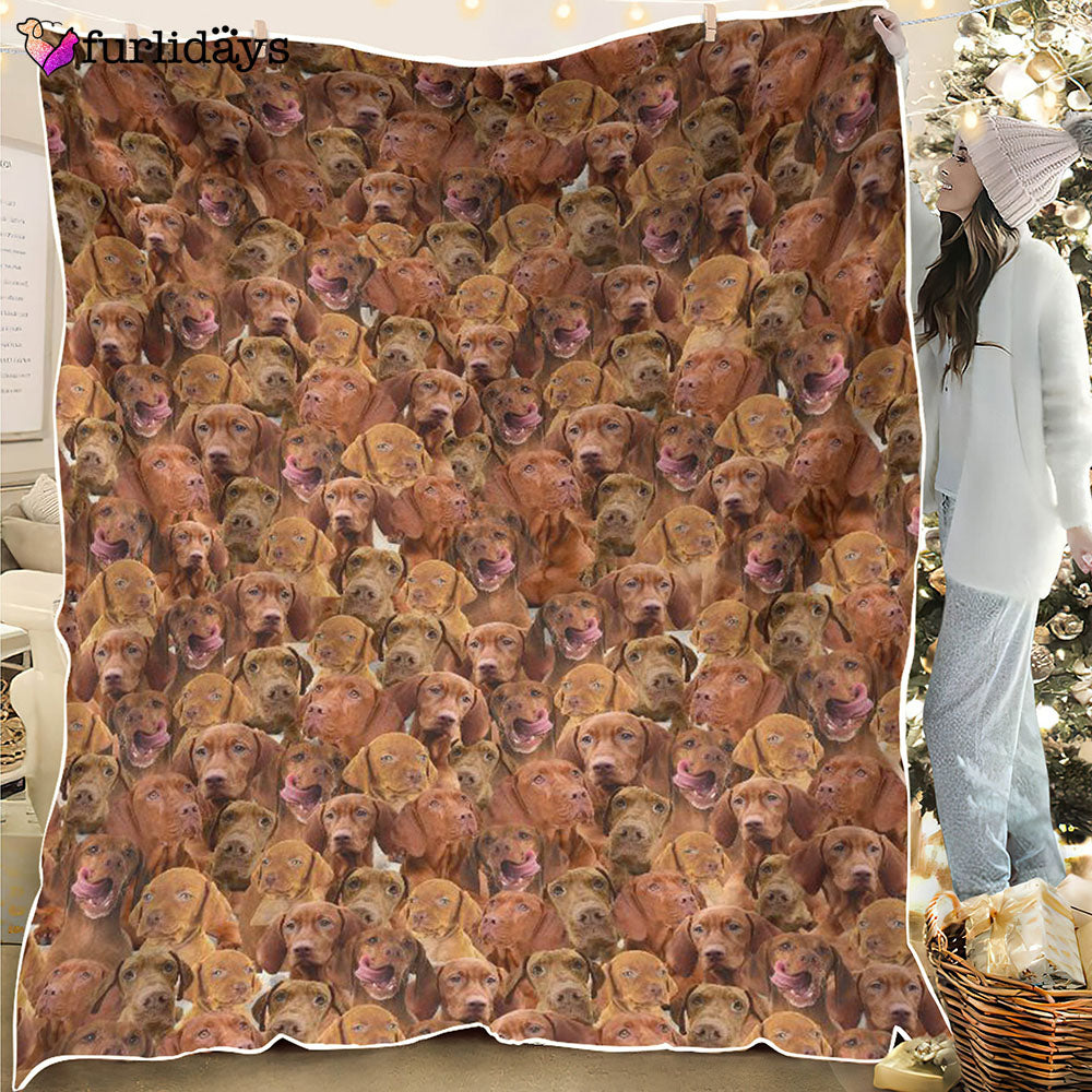 Dog Blanket Dog Face Blanket Dog Throw Blanket Vizsla Full Face Blanket Furlidays 1