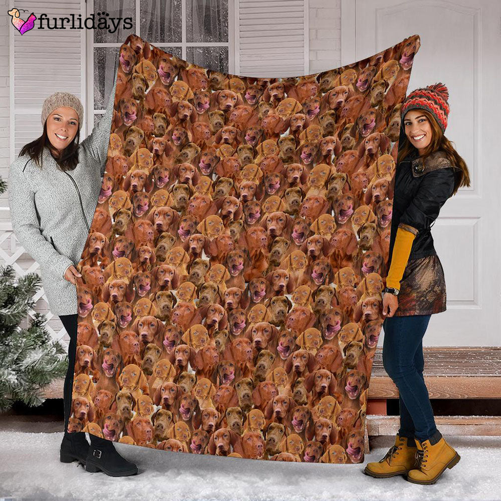 Dog Blanket Dog Face Blanket Dog Throw Blanket Vizsla Full Face Blanket Furlidays 3
