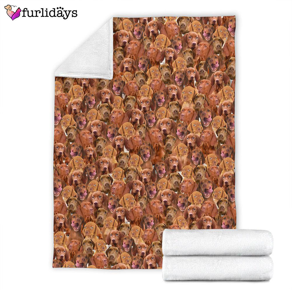 Dog Blanket Dog Face Blanket Dog Throw Blanket Vizsla Full Face Blanket Furlidays 4